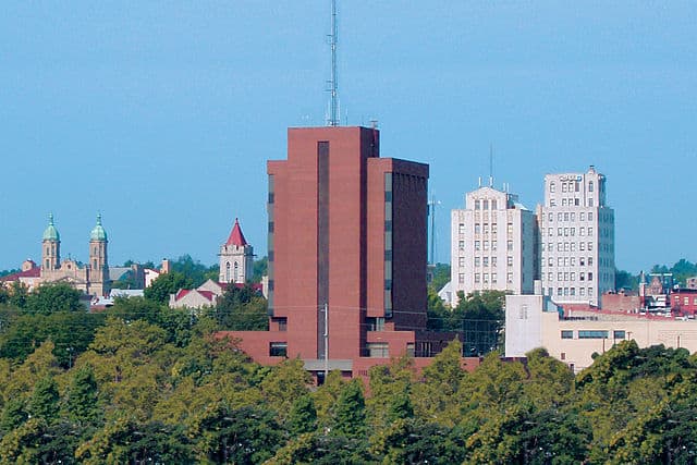 Mansfield Ohio City Skyline